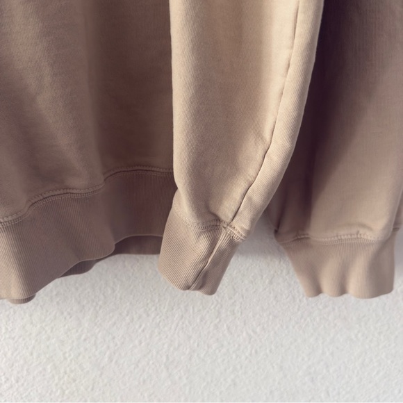 Brandy Melville- Light Brown Polo Crewneck Sweatshirt- M - Picture 5 of 8